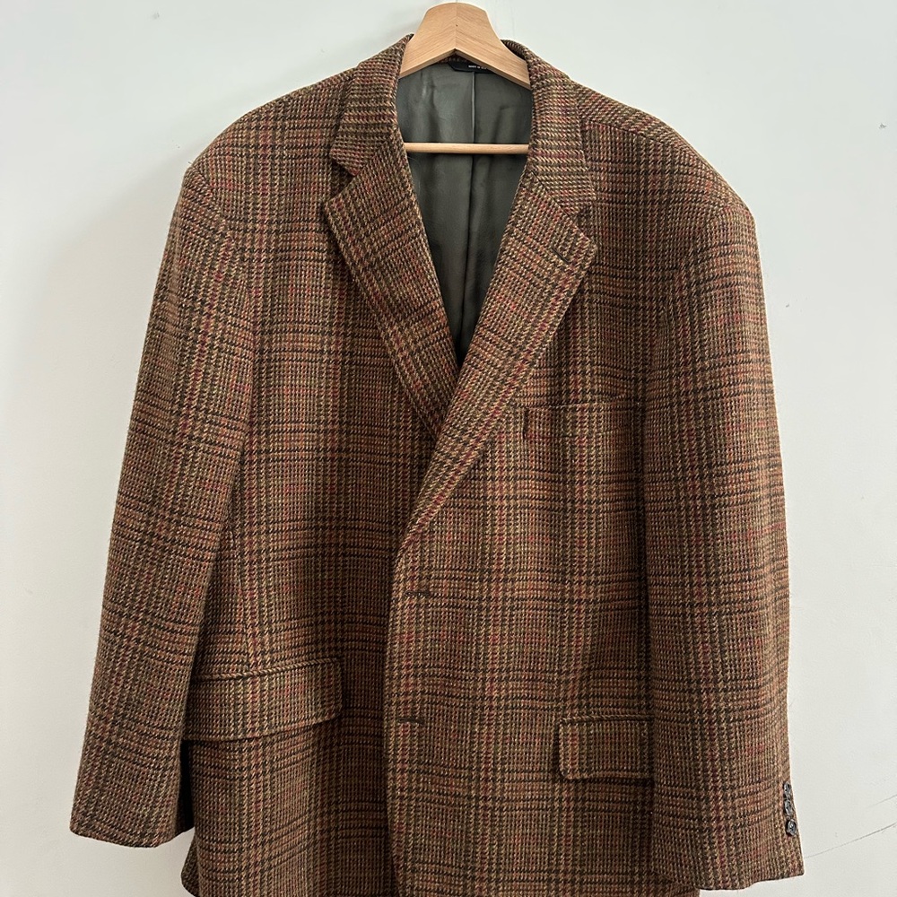 Vintage 90’s Luxury The Andover Shop Sports Coat Brown Glen Plaid